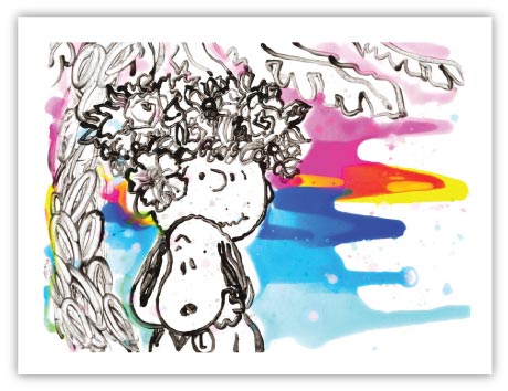 Beneath the Palms, The Love Croissant by Tom Everhart of Charlie Brown and Snoopy 